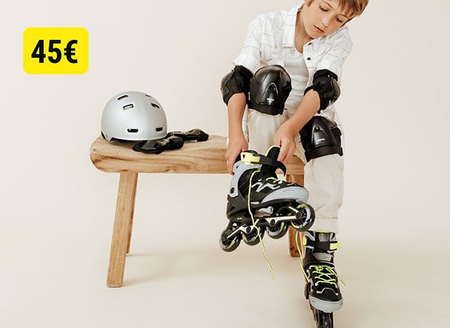 ROLLER FITNESS ENFANT FIT3 JR GRIS JAUNE