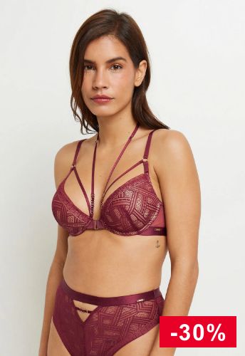 Le soutien-gorge sexy bordeaux à -30% !